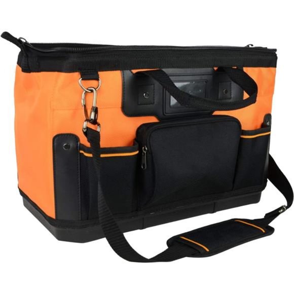 16" Wide Mouth Tool Bag with Shoulder Strap Portable Waterproof Tool Organizer - Picture 4 of 6